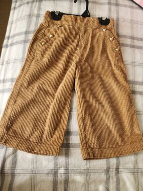 Old Navy Girls' Wide-Leg Corduroy Pants in Camel Brown